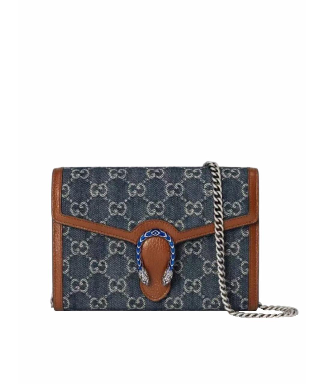 GUCCI Голубая сумка через плечо, фото 1