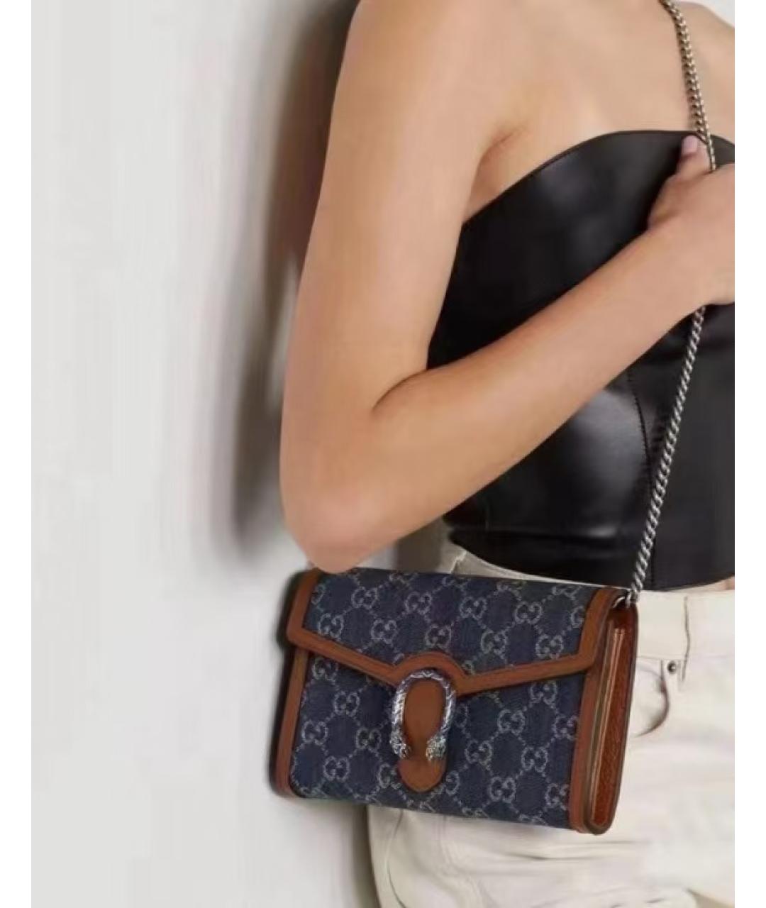 GUCCI Голубая сумка через плечо, фото 2