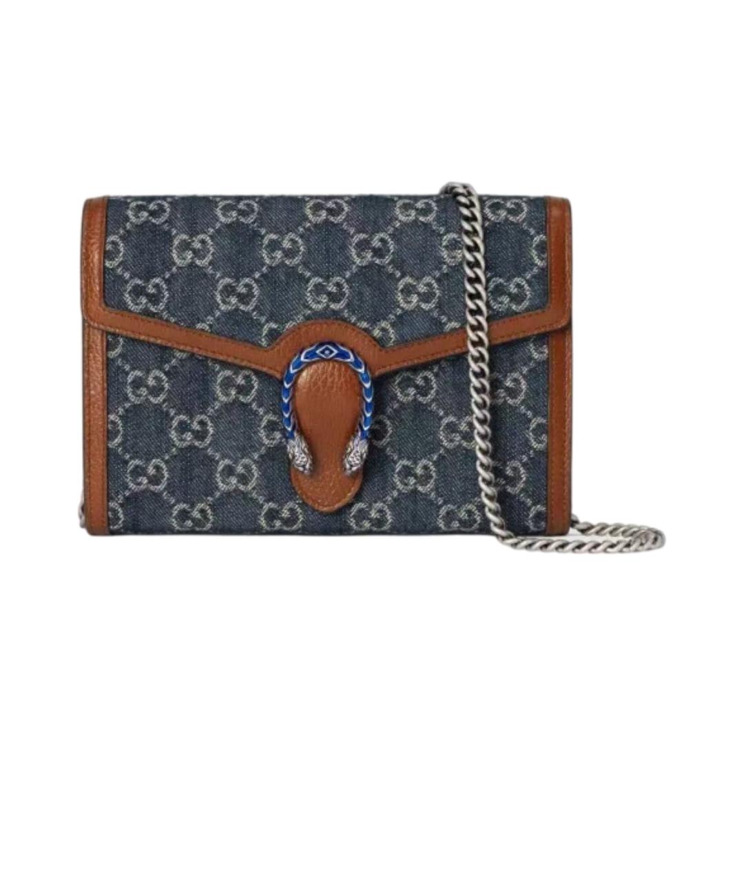 GUCCI Голубая сумка через плечо, фото 4