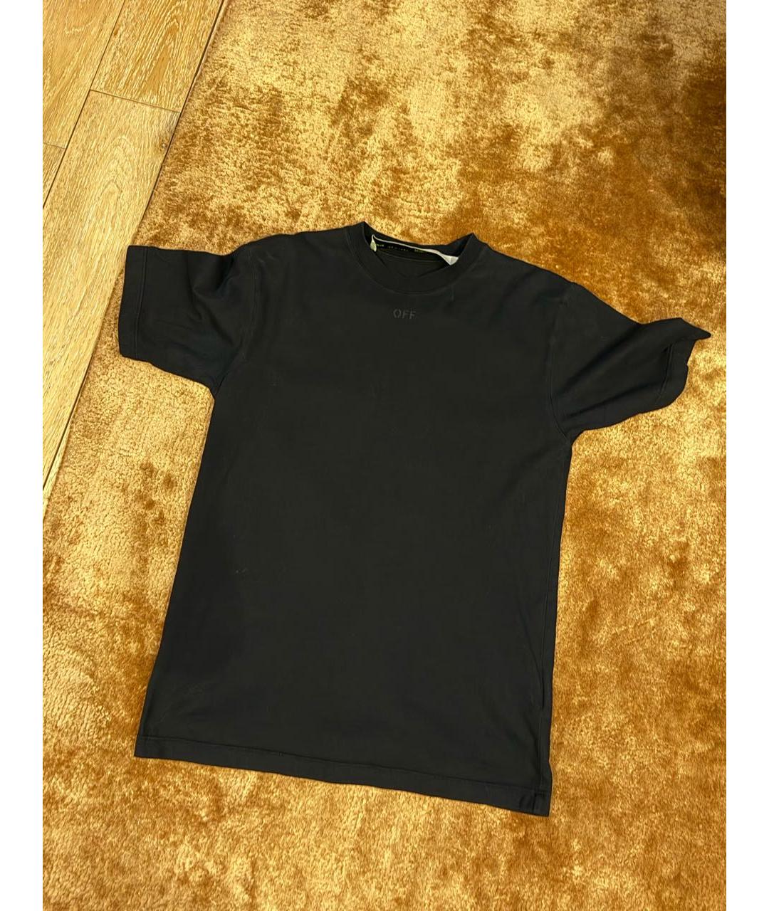 OFF-WHITE Черная хлопковая футболка, фото 5