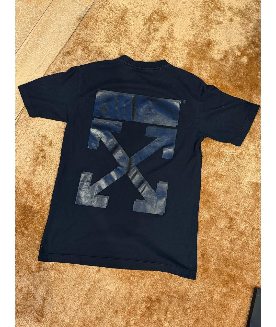 OFF-WHITE Черная хлопковая футболка, фото 2