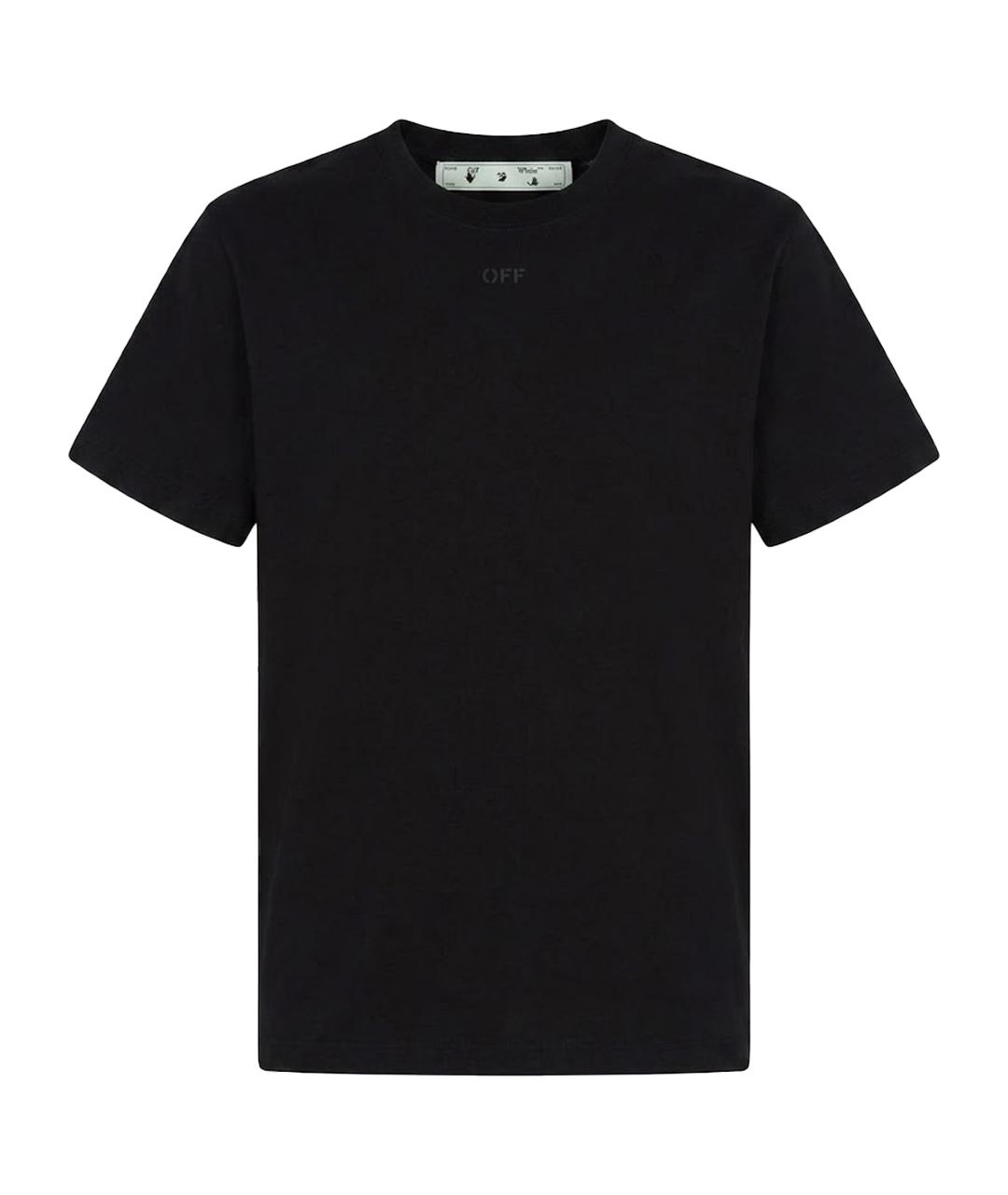 OFF-WHITE Черная хлопковая футболка, фото 1