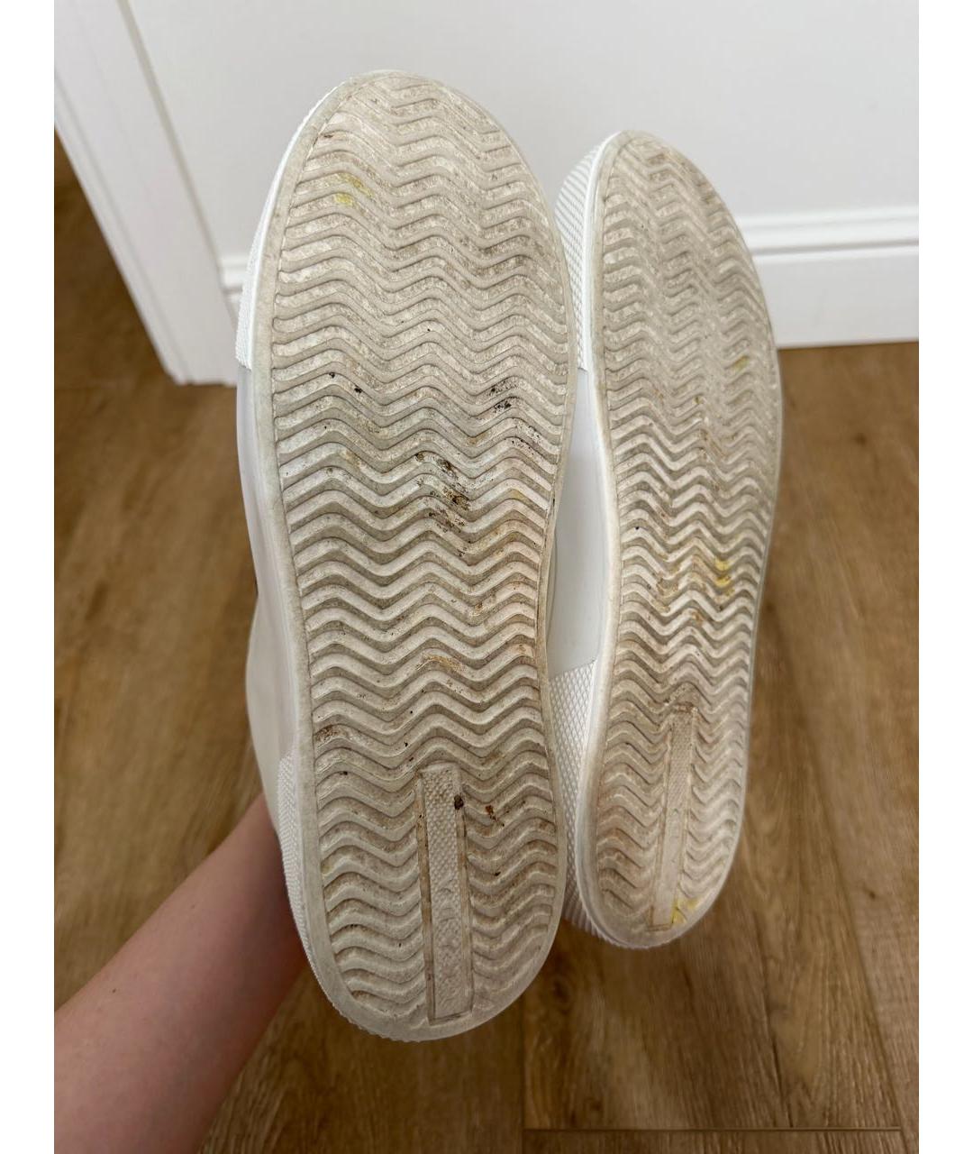 PRADA Белые кожаные кроссовки, фото 5