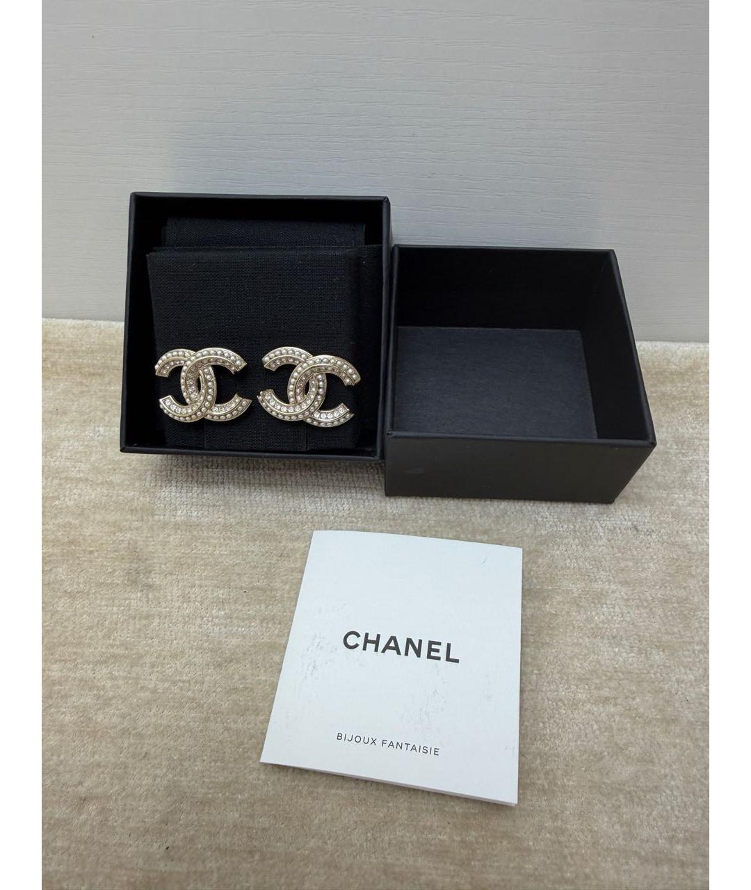 CHANEL Золотые серьги, фото 2