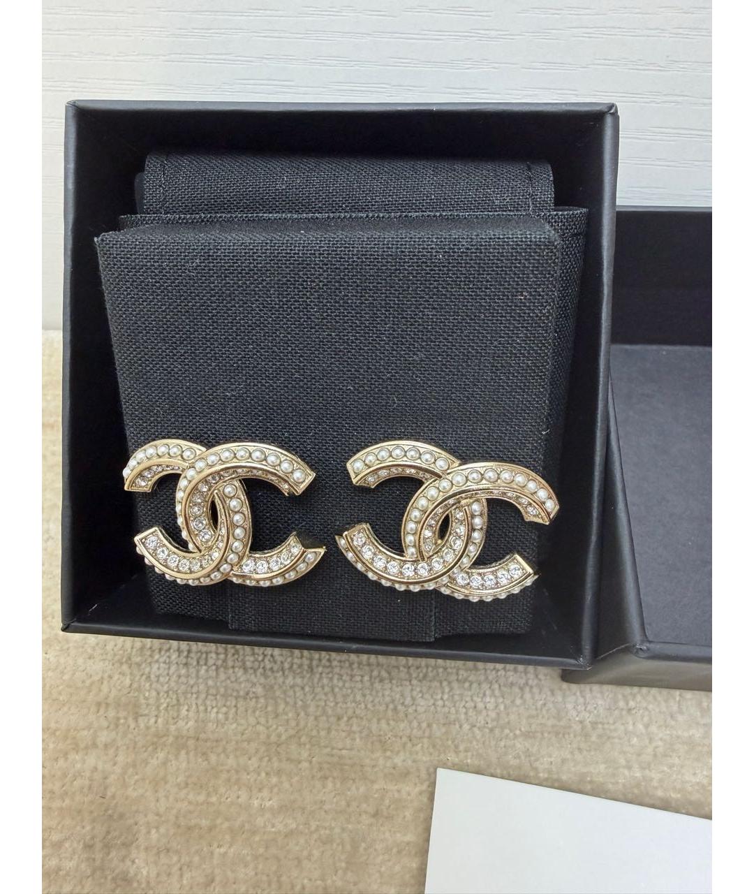 CHANEL Золотые серьги, фото 3