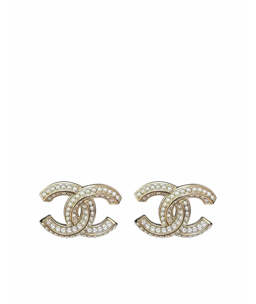 CHANEL Золотые серьги, фото 1