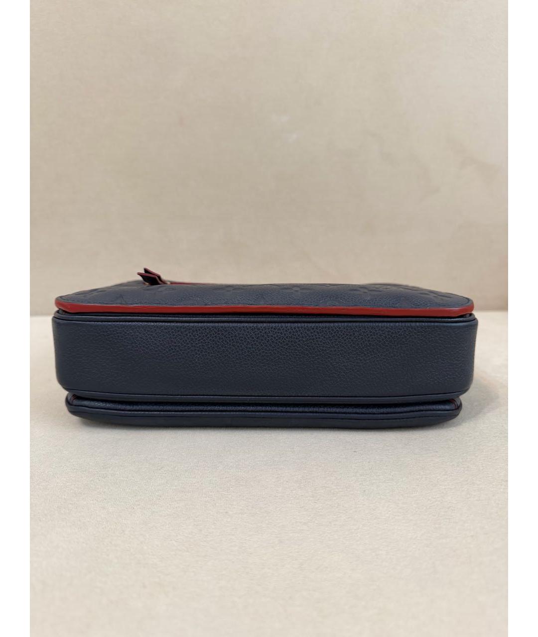 LOUIS VUITTON Темно-синяя кожаная сумка через плечо, фото 5