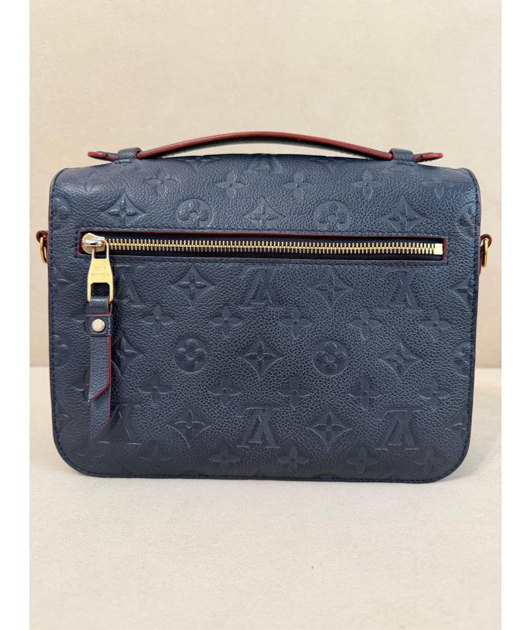 LOUIS VUITTON Темно-синяя кожаная сумка через плечо, фото 3