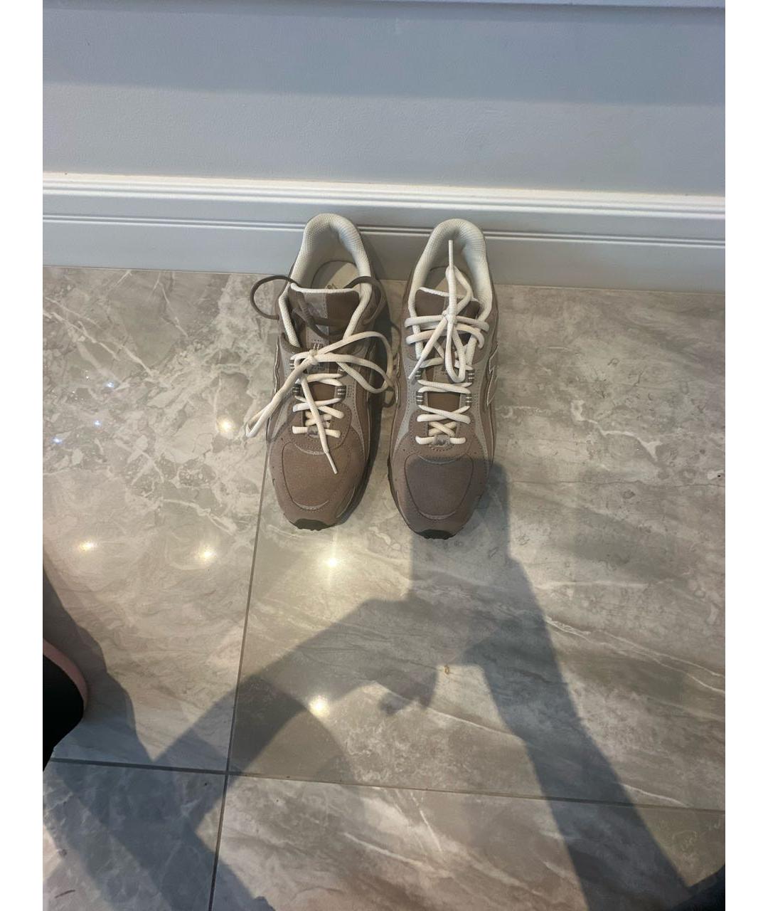 NEW BALANCE Бежевые замшевые кроссовки, фото 2