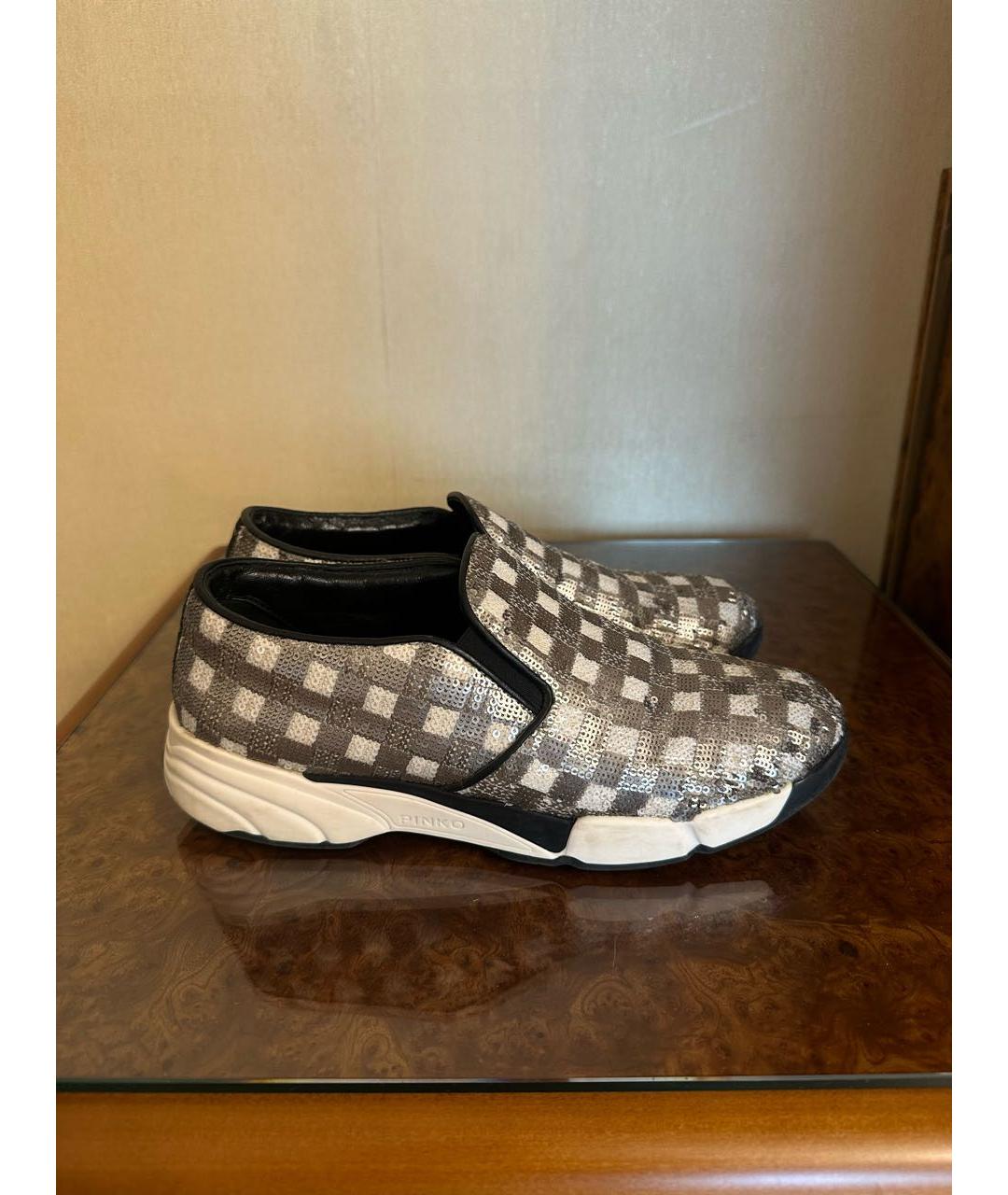 PINKO Серебряные кроссовки, фото 5
