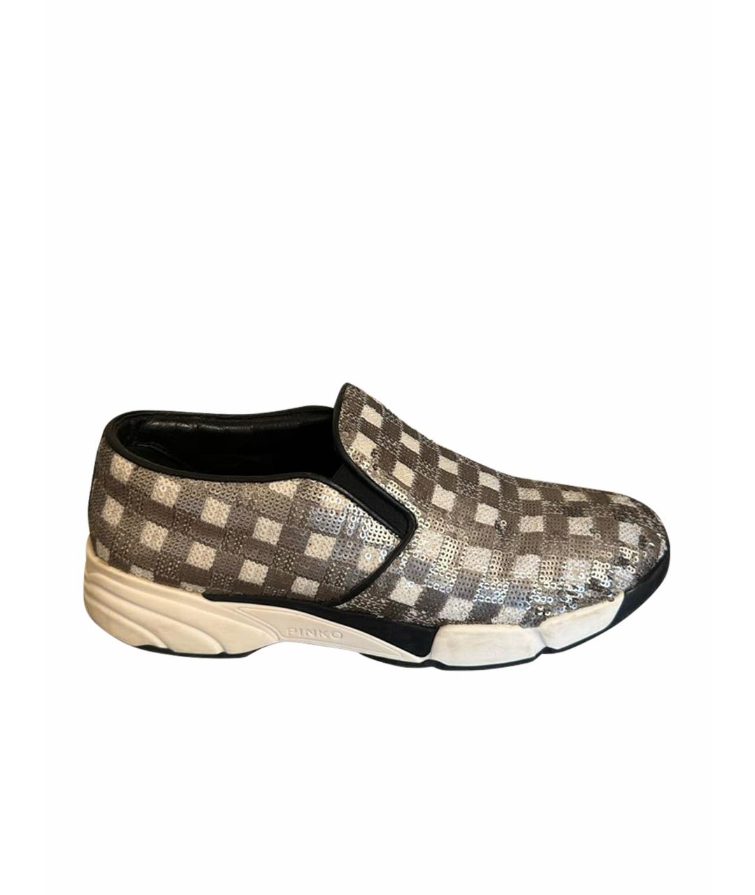 PINKO Серебряные кроссовки, фото 1