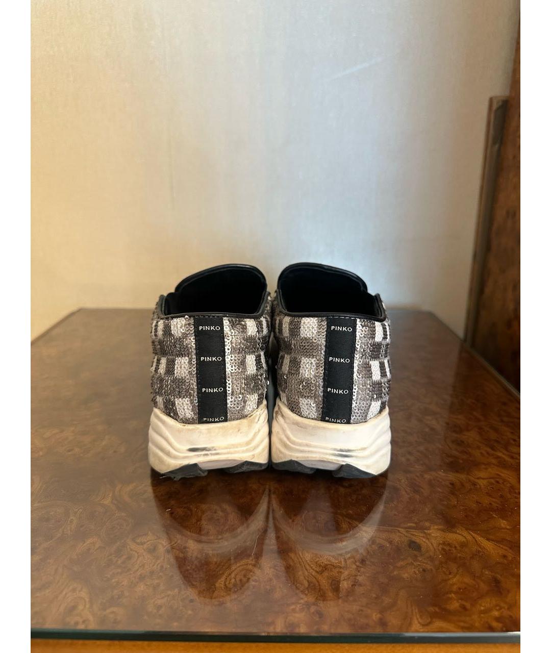 PINKO Серебряные кроссовки, фото 4