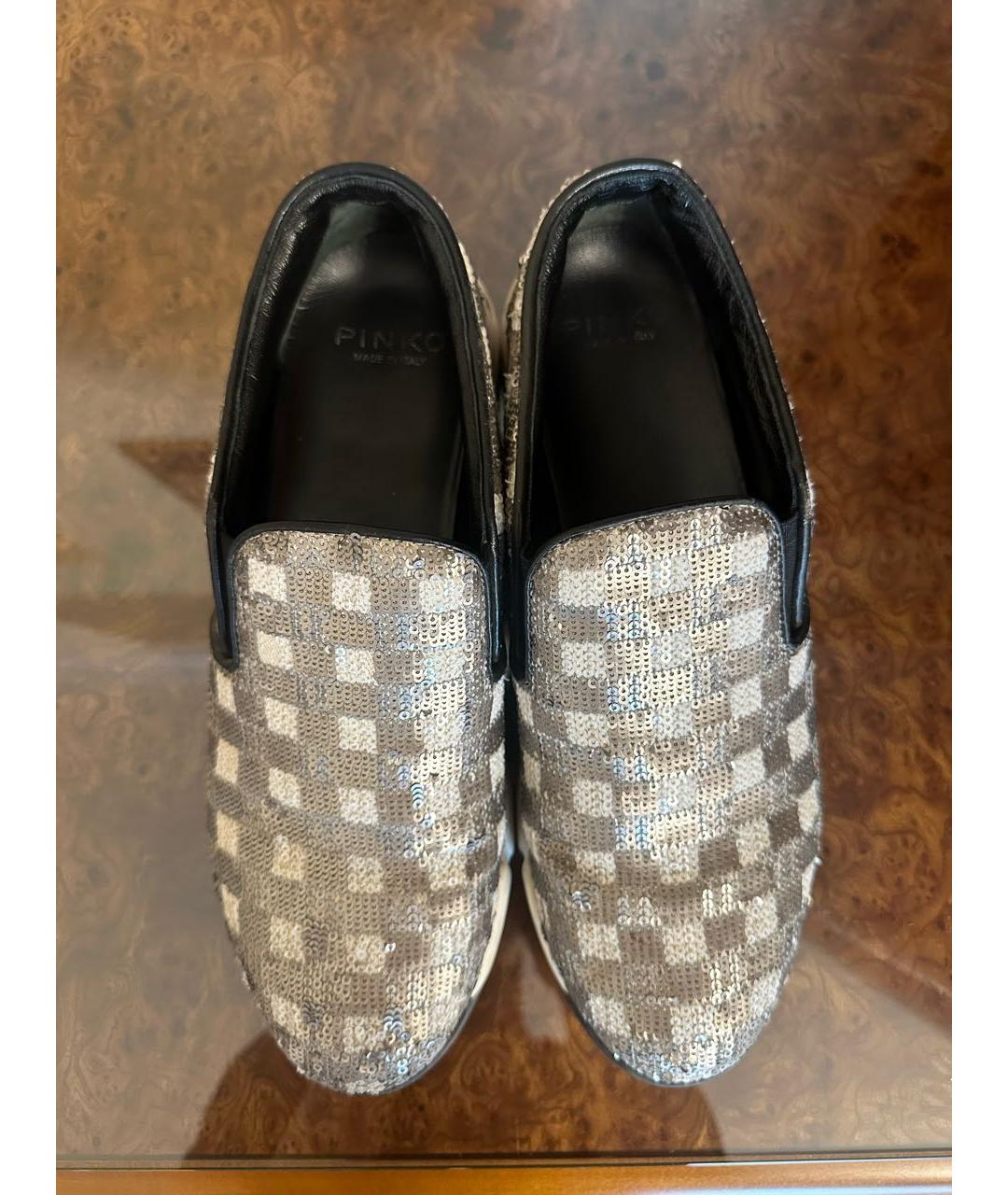 PINKO Серебряные кроссовки, фото 3