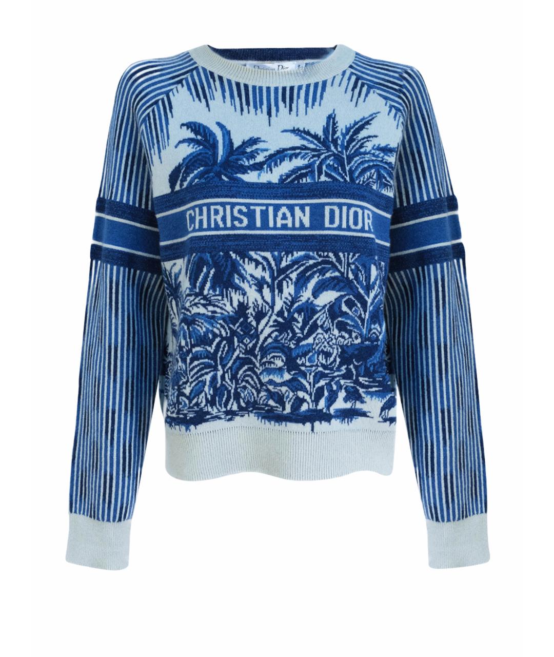 CHRISTIAN DIOR Синий кашемировый джемпер / свитер, фото 1