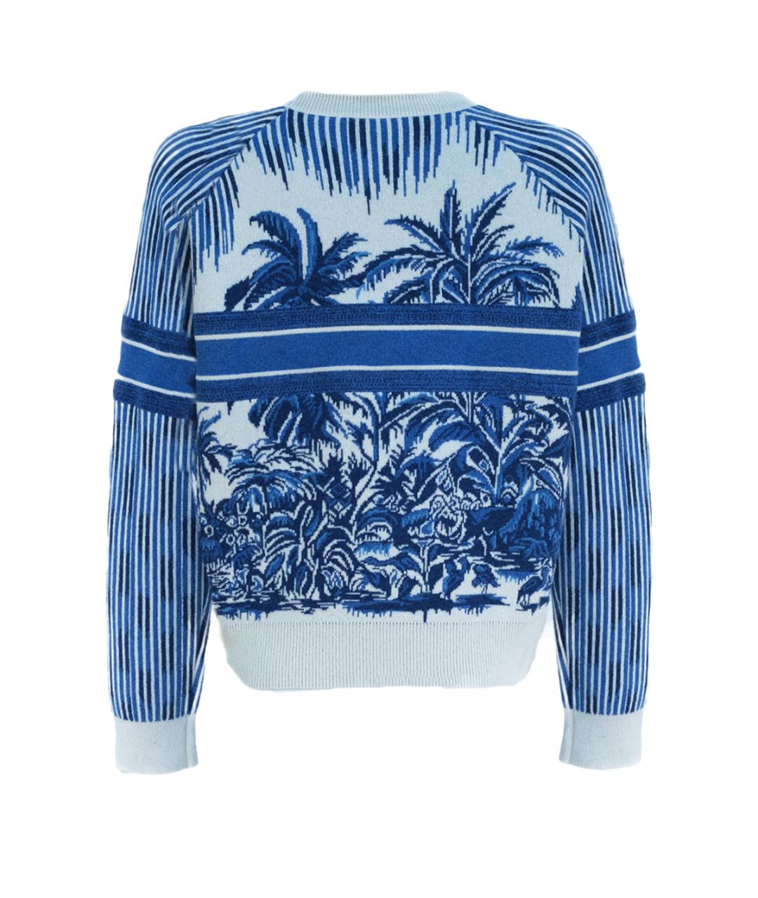 CHRISTIAN DIOR Синий кашемировый джемпер / свитер, фото 2