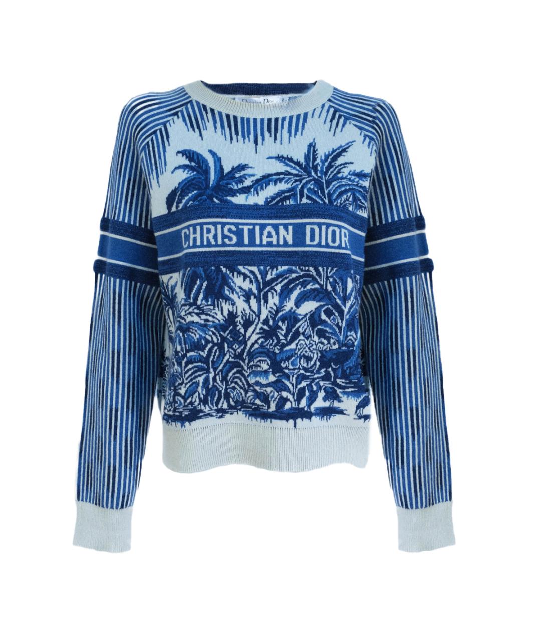 CHRISTIAN DIOR Синий кашемировый джемпер / свитер, фото 6