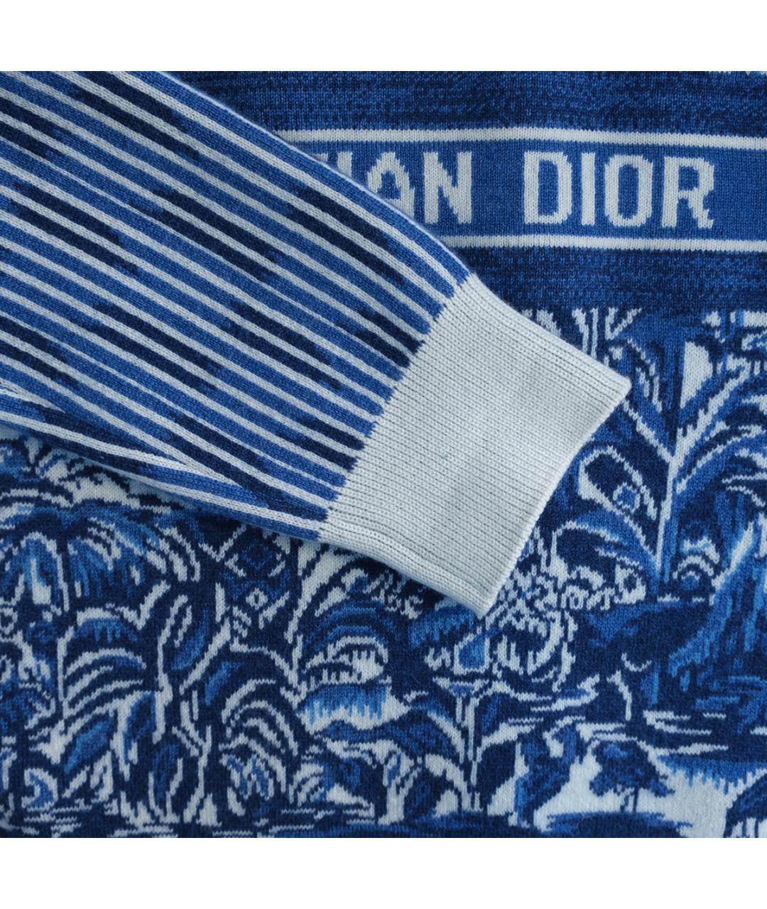 CHRISTIAN DIOR Синий кашемировый джемпер / свитер, фото 5