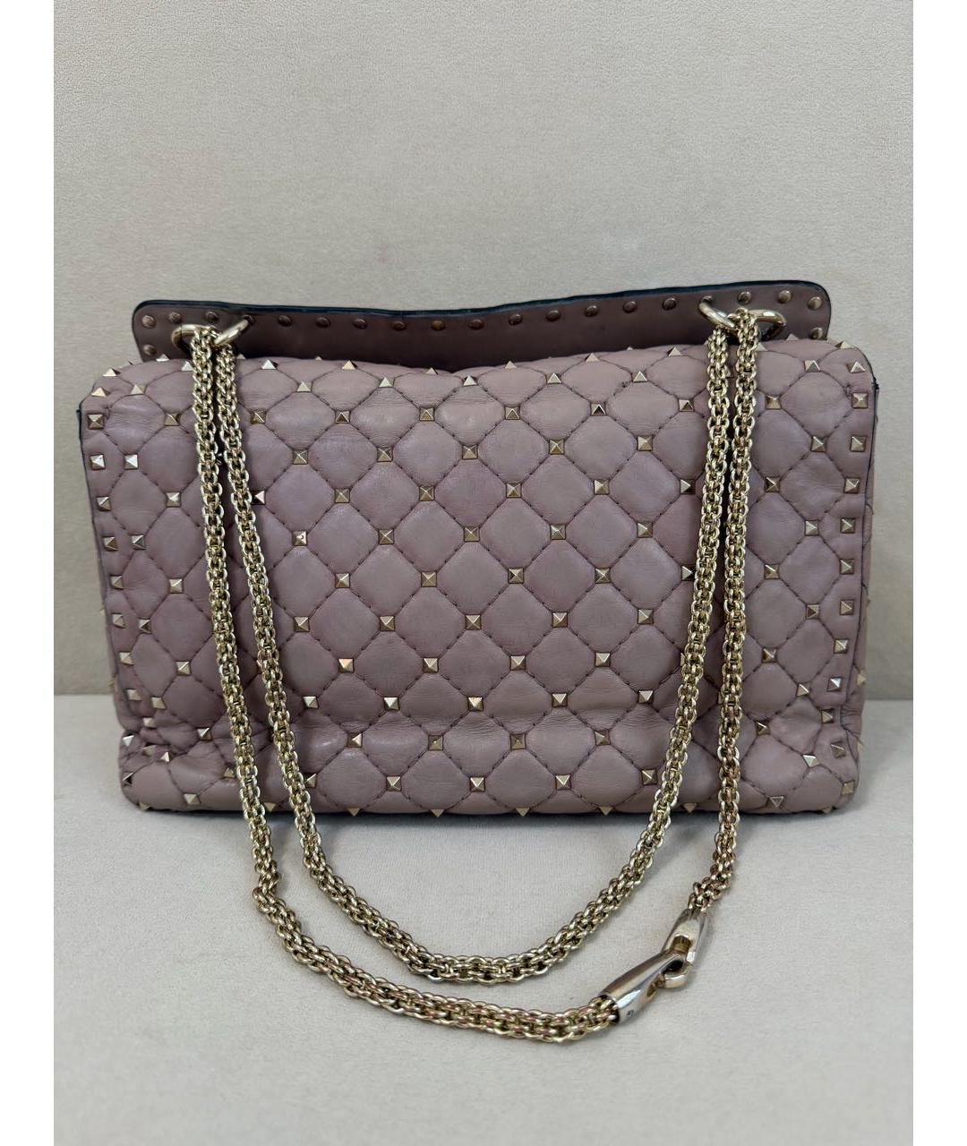 VALENTINO Розовая кожаная сумка через плечо, фото 3