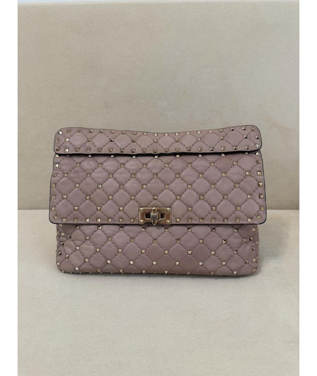 VALENTINO Розовая кожаная сумка через плечо, фото 7