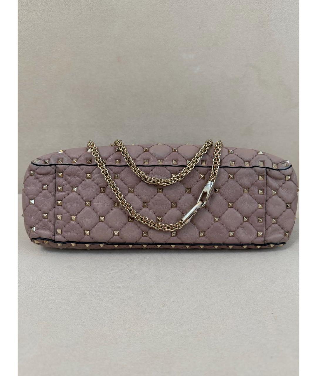 VALENTINO Розовая кожаная сумка через плечо, фото 5