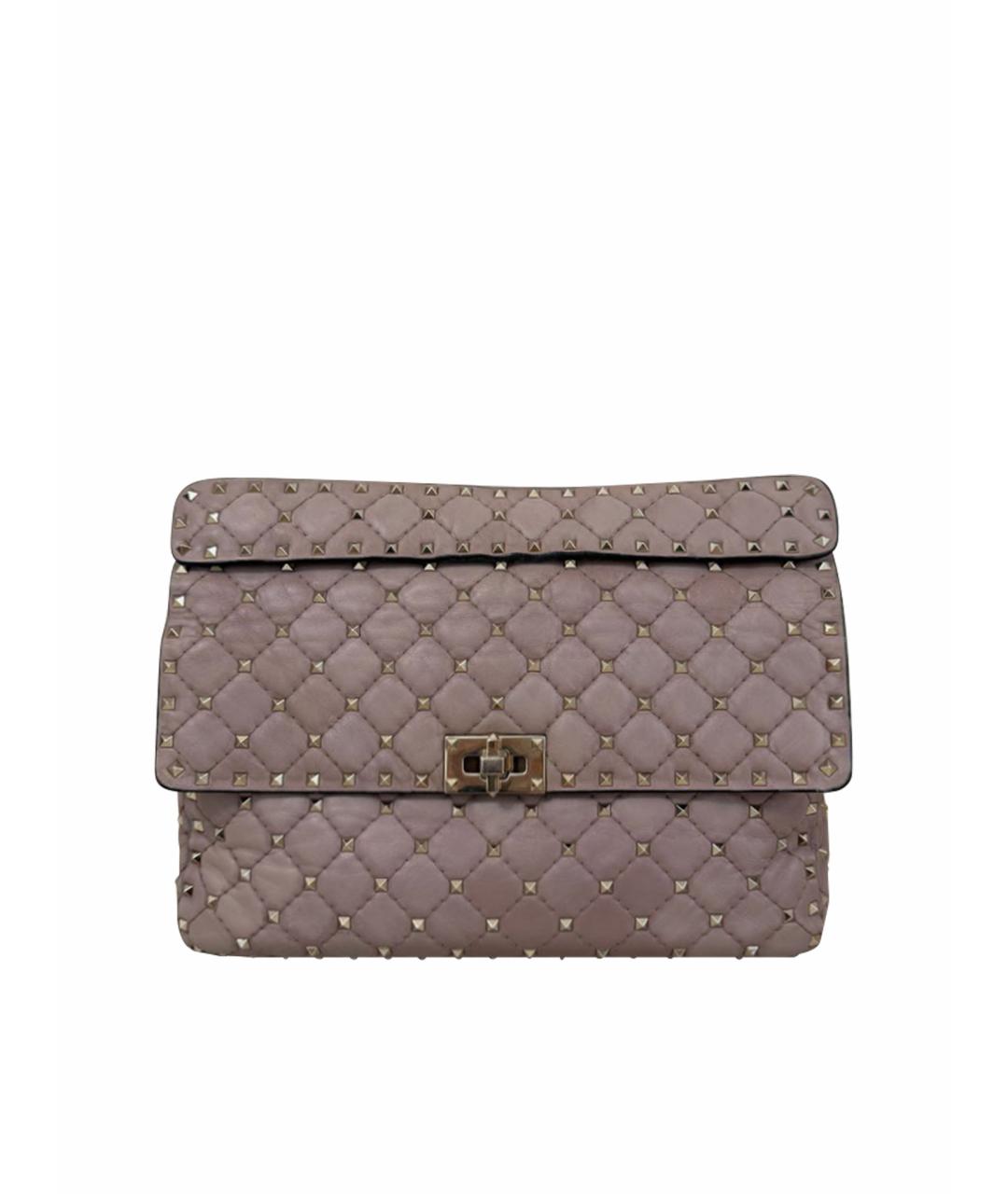 VALENTINO Розовая кожаная сумка через плечо, фото 1