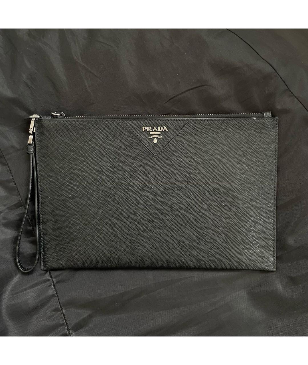 PRADA Черная кожаная папка для документов, фото 2