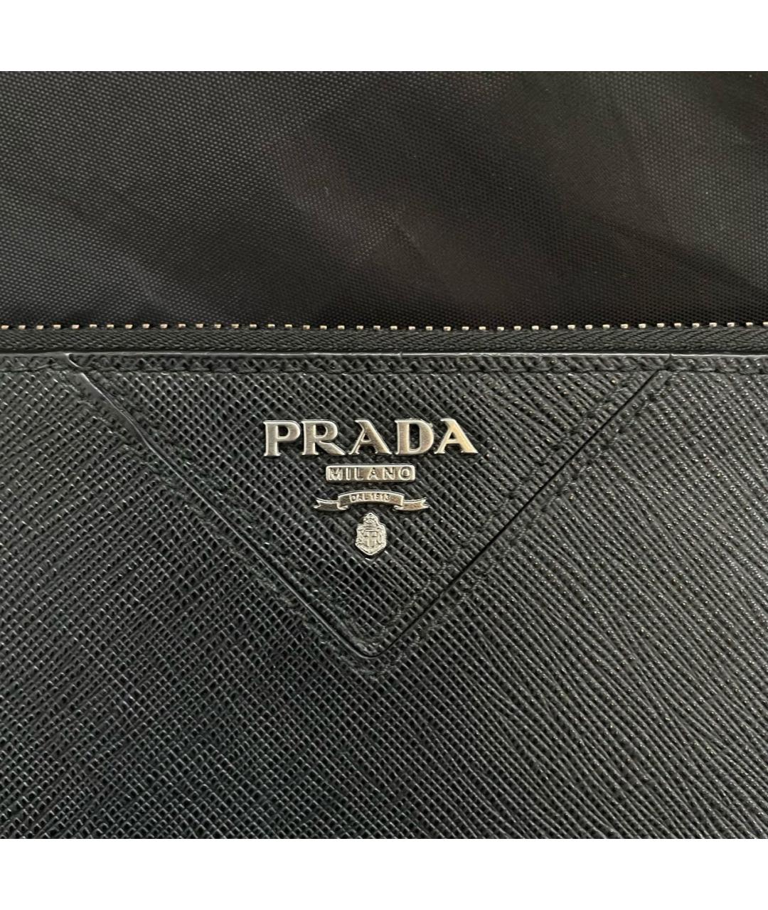 PRADA Черная кожаная папка для документов, фото 4