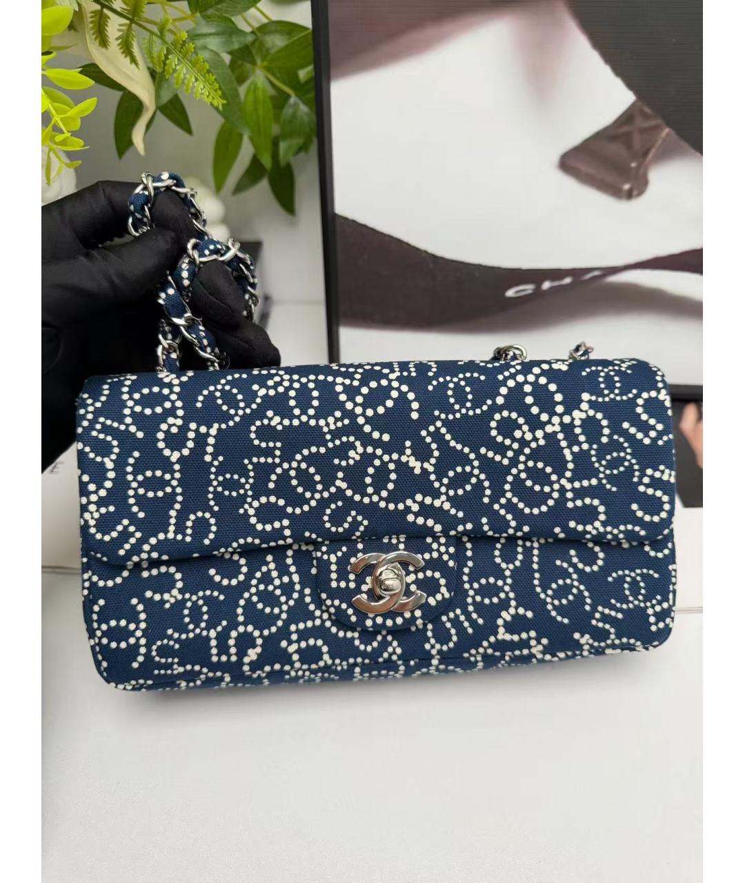 CHANEL Голубая сумка через плечо, фото 2