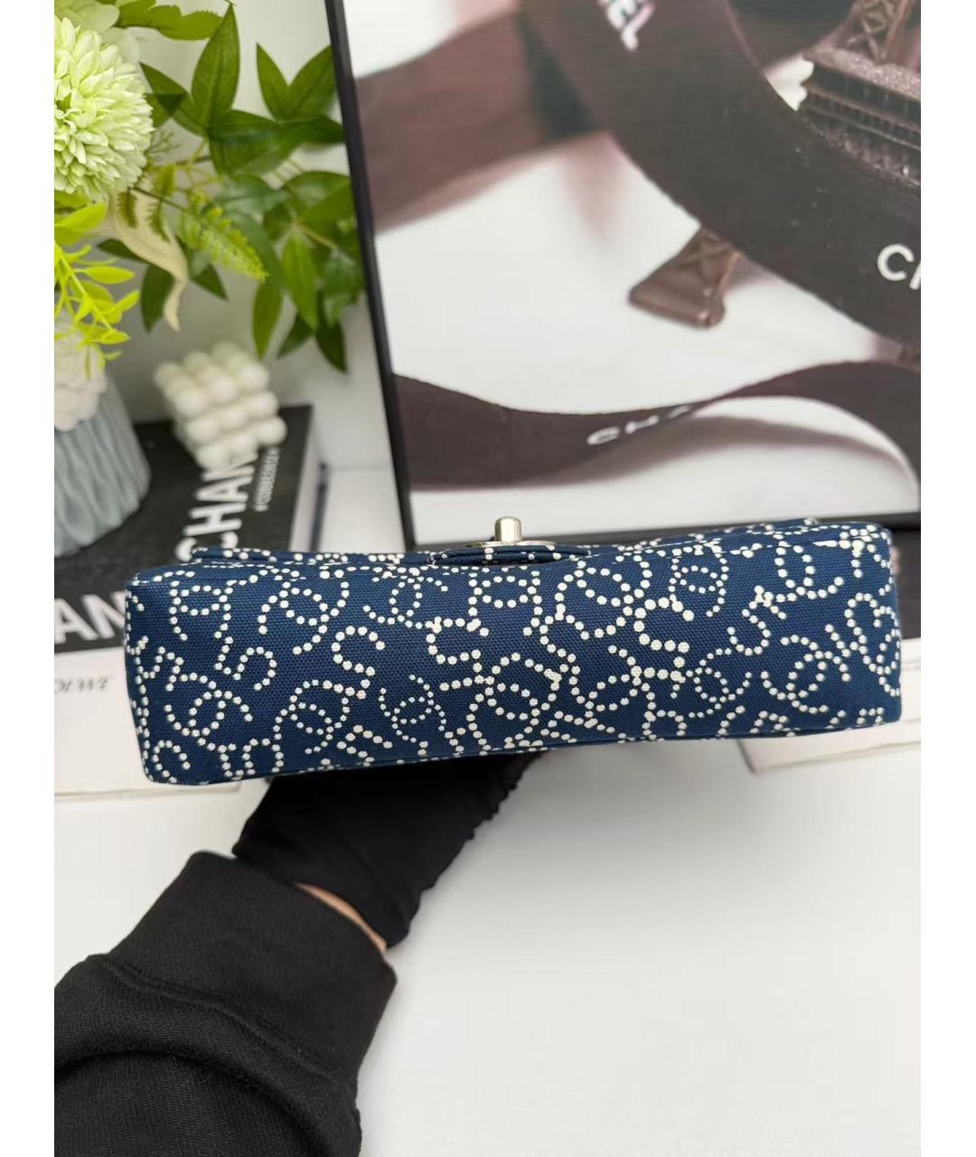 CHANEL Голубая сумка через плечо, фото 5