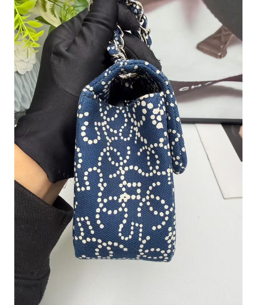 CHANEL Голубая сумка через плечо, фото 4