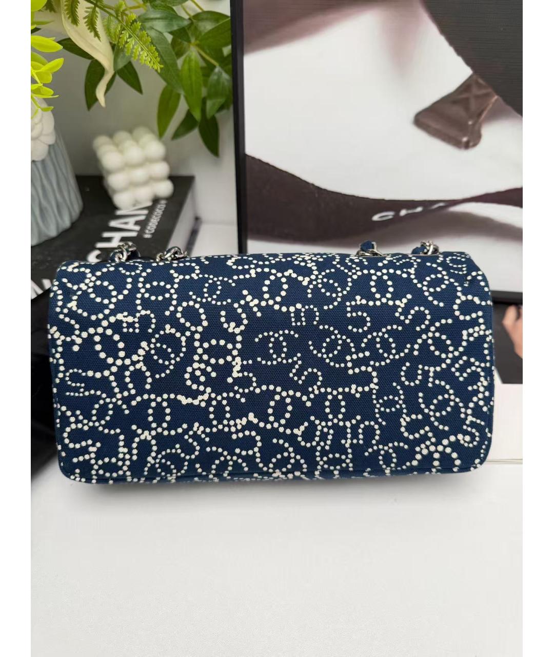 CHANEL Голубая сумка через плечо, фото 6