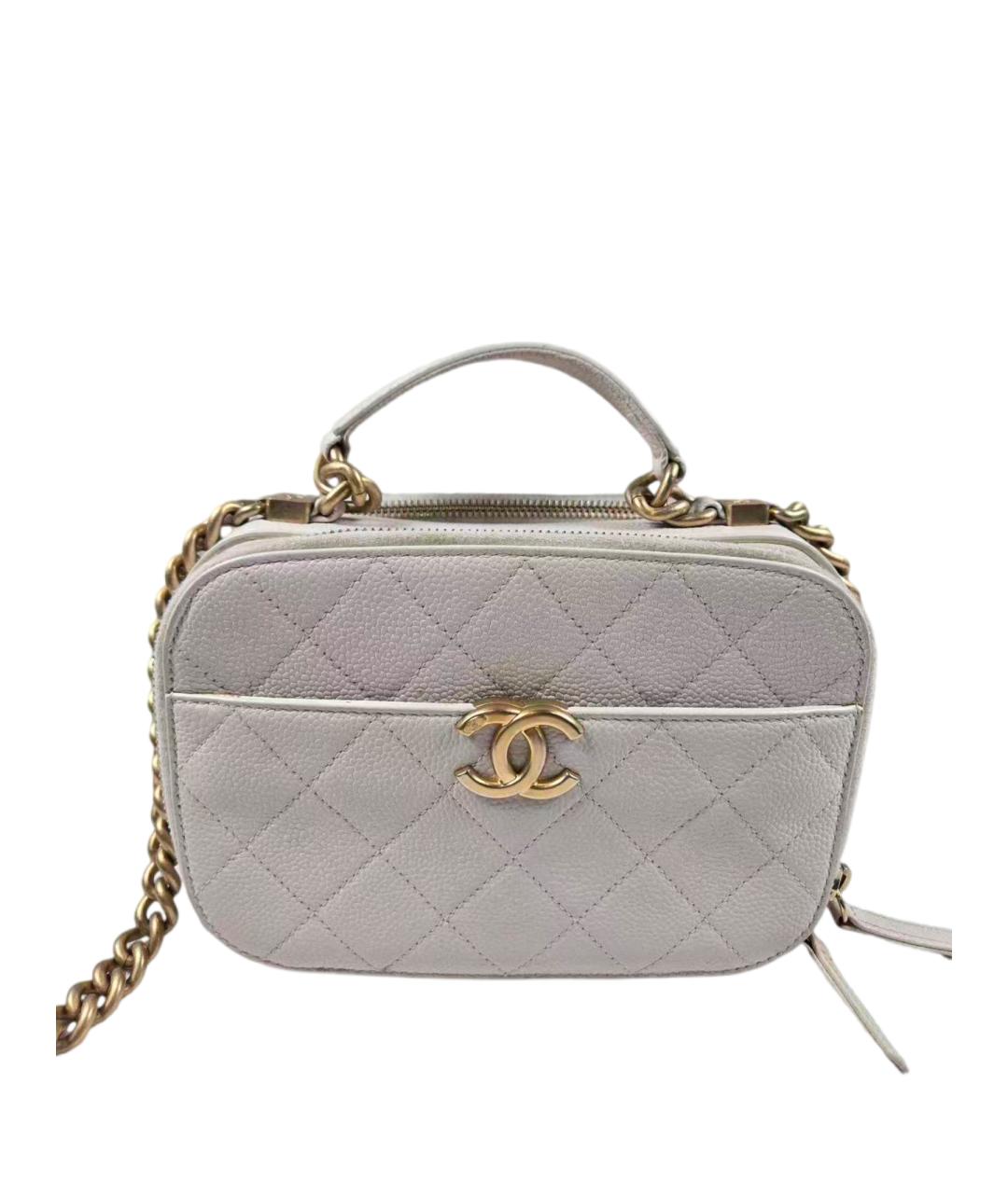 CHANEL Белая кожаная сумка через плечо, фото 8