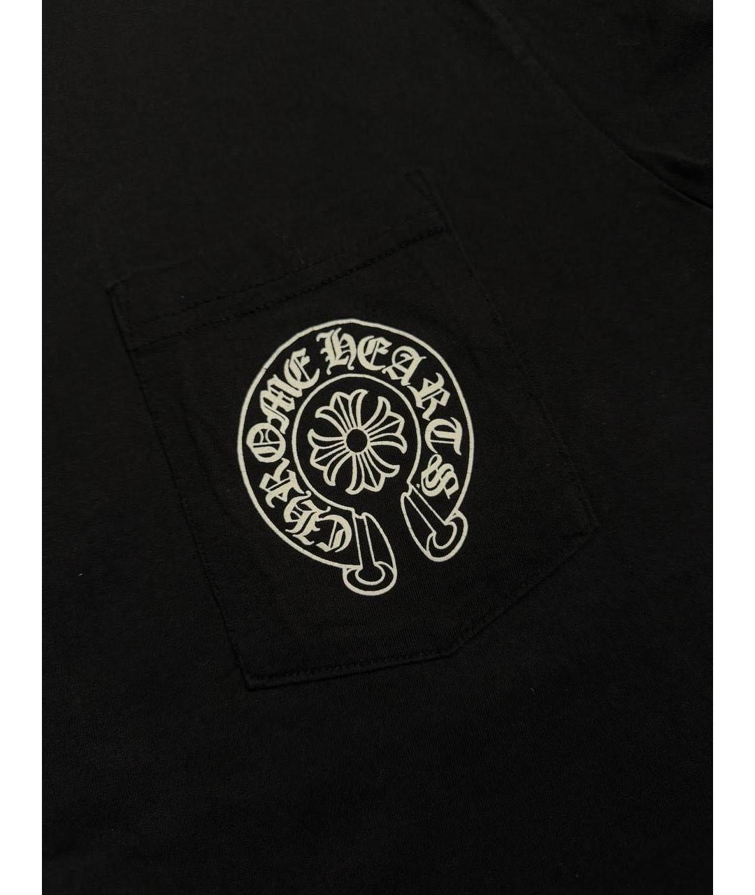 CHROME HEARTS Черная хлопковая футболка, фото 5