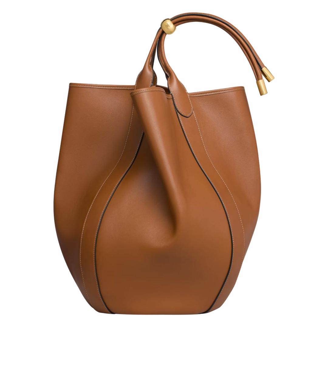 CELINE Коричневая кожаная сумка тоут, фото 1