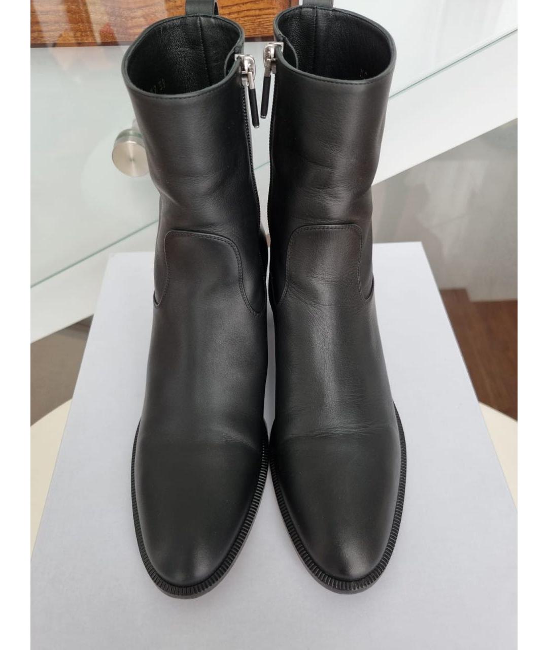 CHRISTIAN DIOR Черные кожаные полусапоги, фото 2