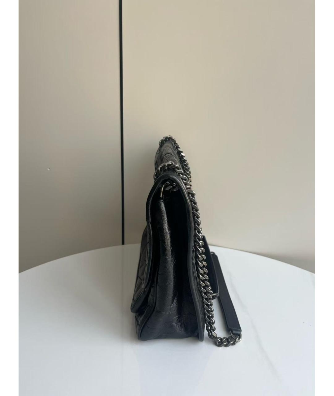 YVES SAINT LAURENT BEAUTY Черная кожаная сумка через плечо, фото 4