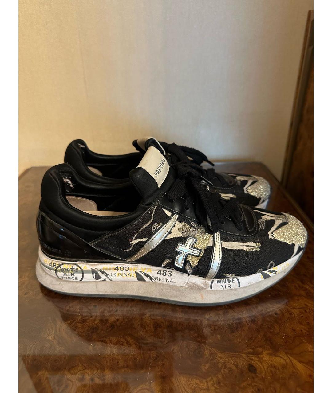 PREMIATA Черные текстильные кроссовки, фото 6