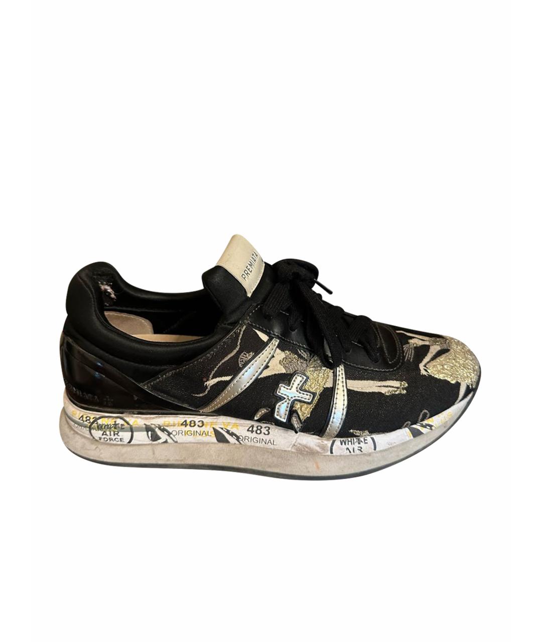 PREMIATA Черные текстильные кроссовки, фото 1