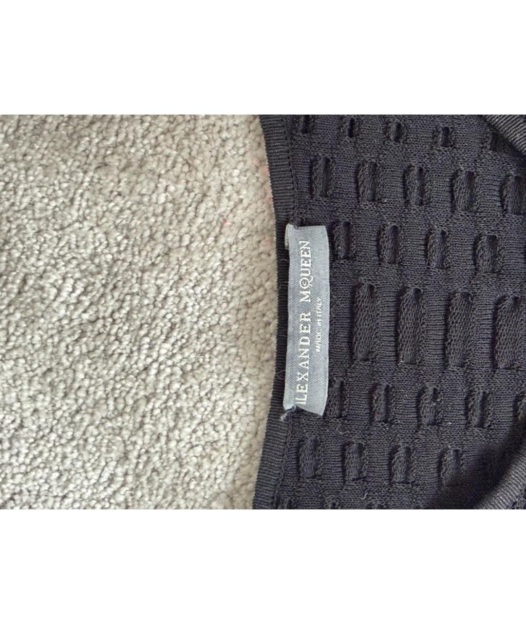 ALEXANDER MCQUEEN Черное вискозное платье, фото 3