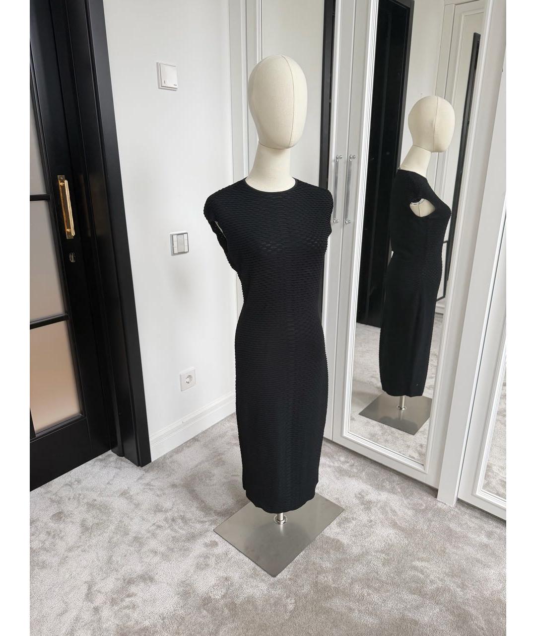 ALEXANDER MCQUEEN Черное вискозное платье, фото 6