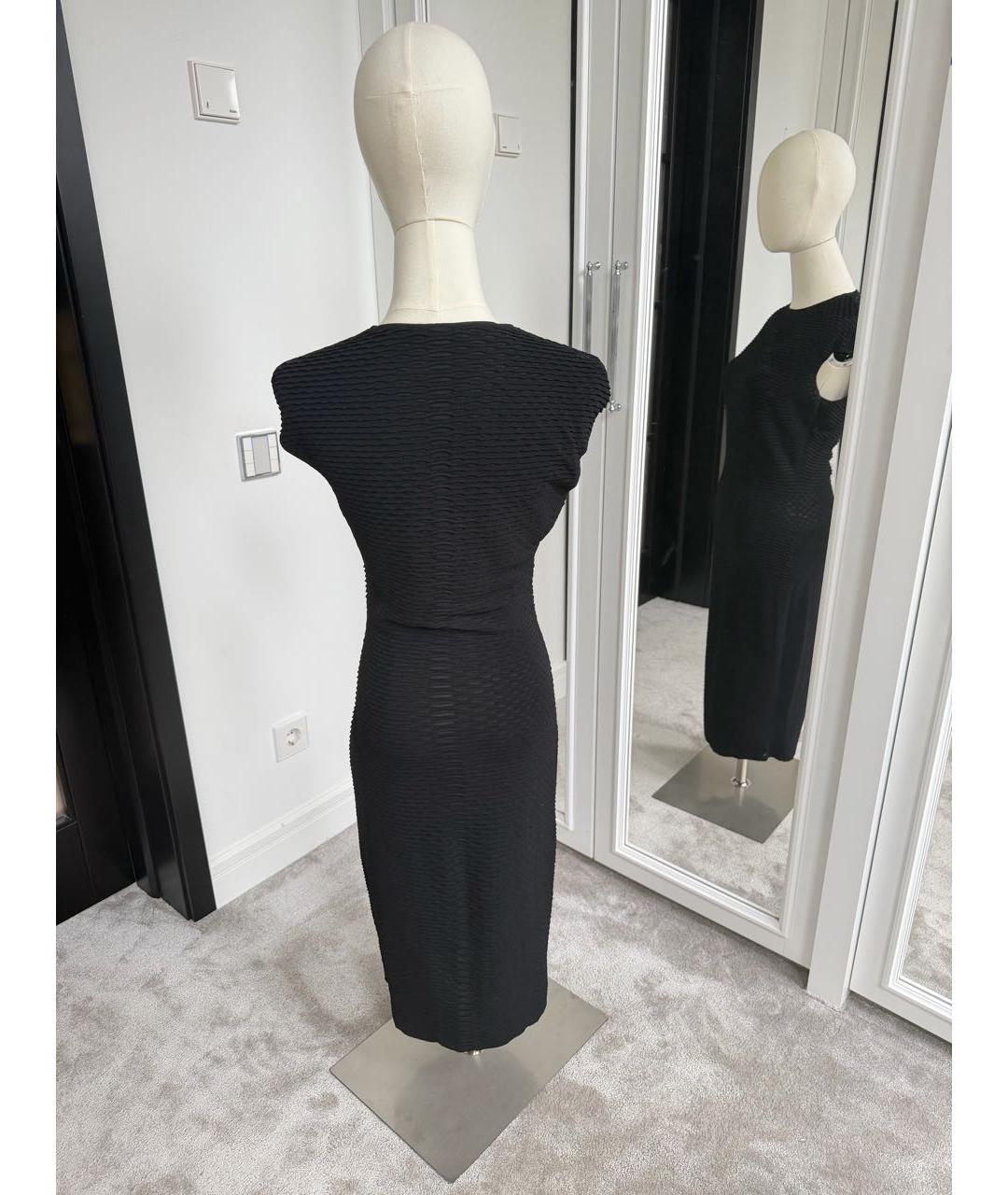 ALEXANDER MCQUEEN Черное вискозное платье, фото 2