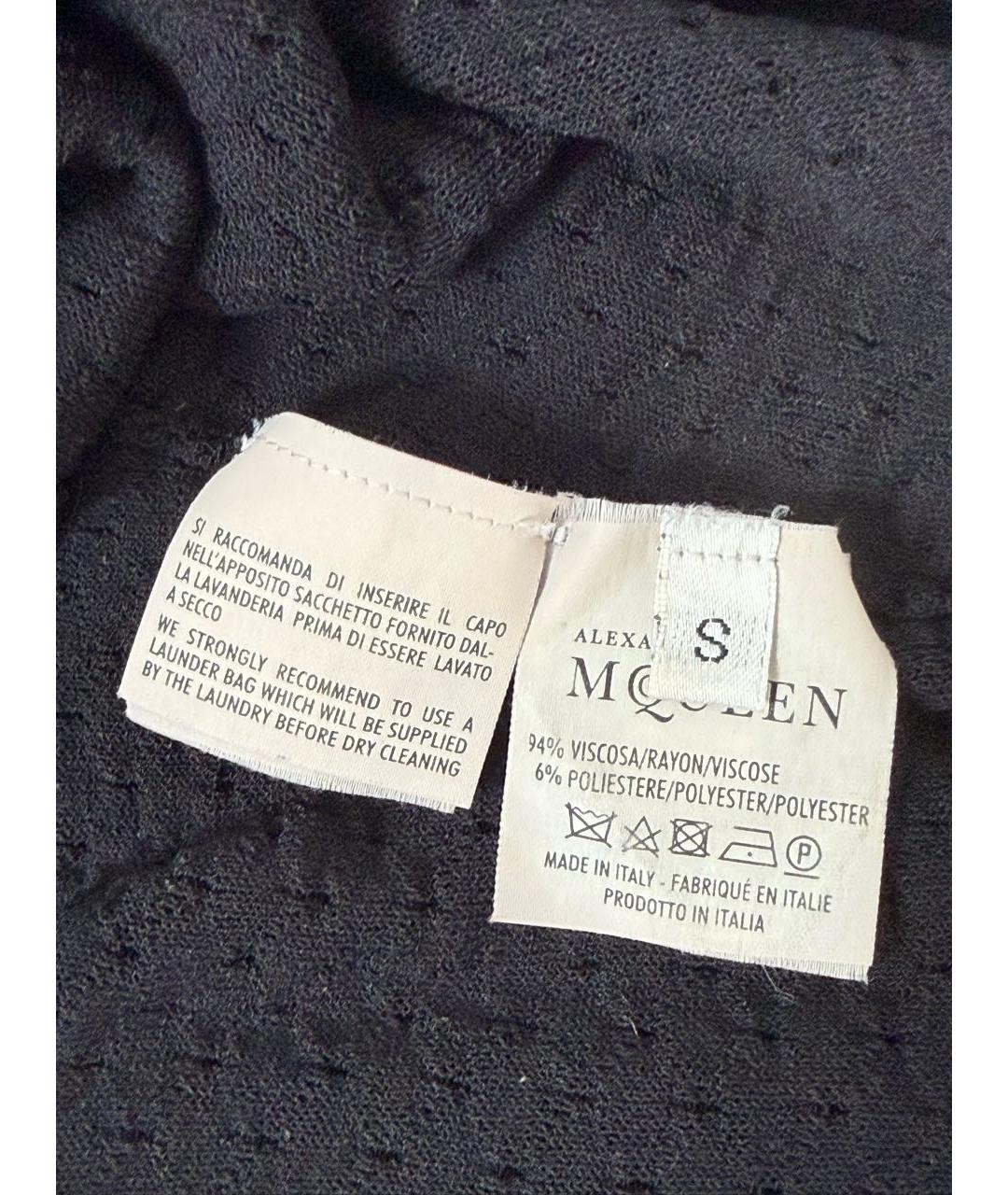 ALEXANDER MCQUEEN Черное вискозное платье, фото 4