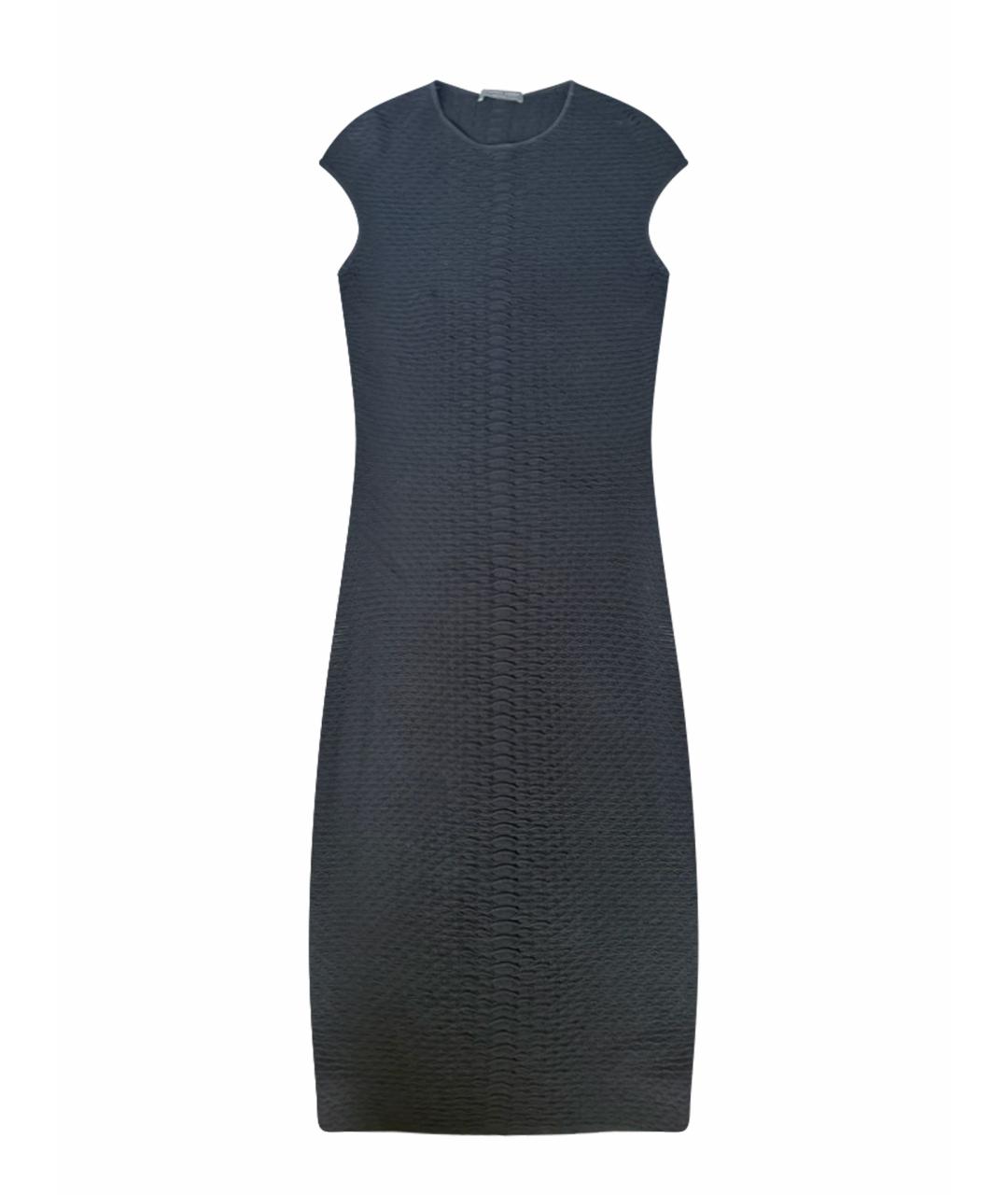 ALEXANDER MCQUEEN Черное вискозное платье, фото 1