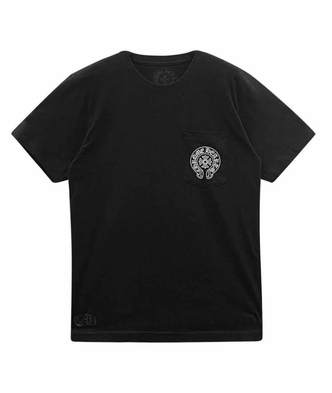 CHROME HEARTS Черная хлопковая футболка, фото 9