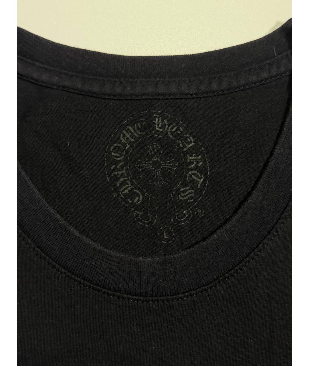 CHROME HEARTS Черная хлопковая футболка, фото 7