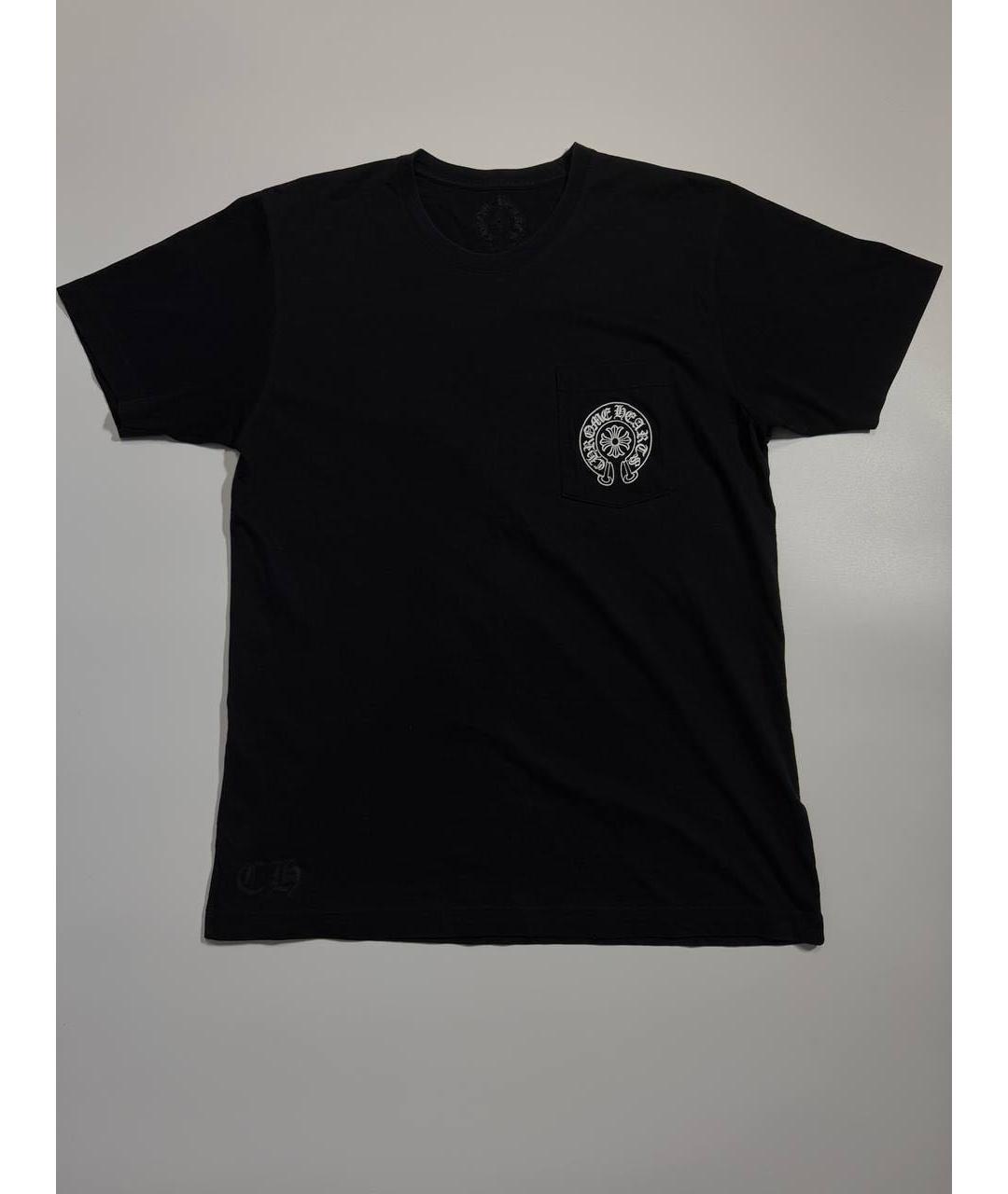 CHROME HEARTS Черная хлопковая футболка, фото 2