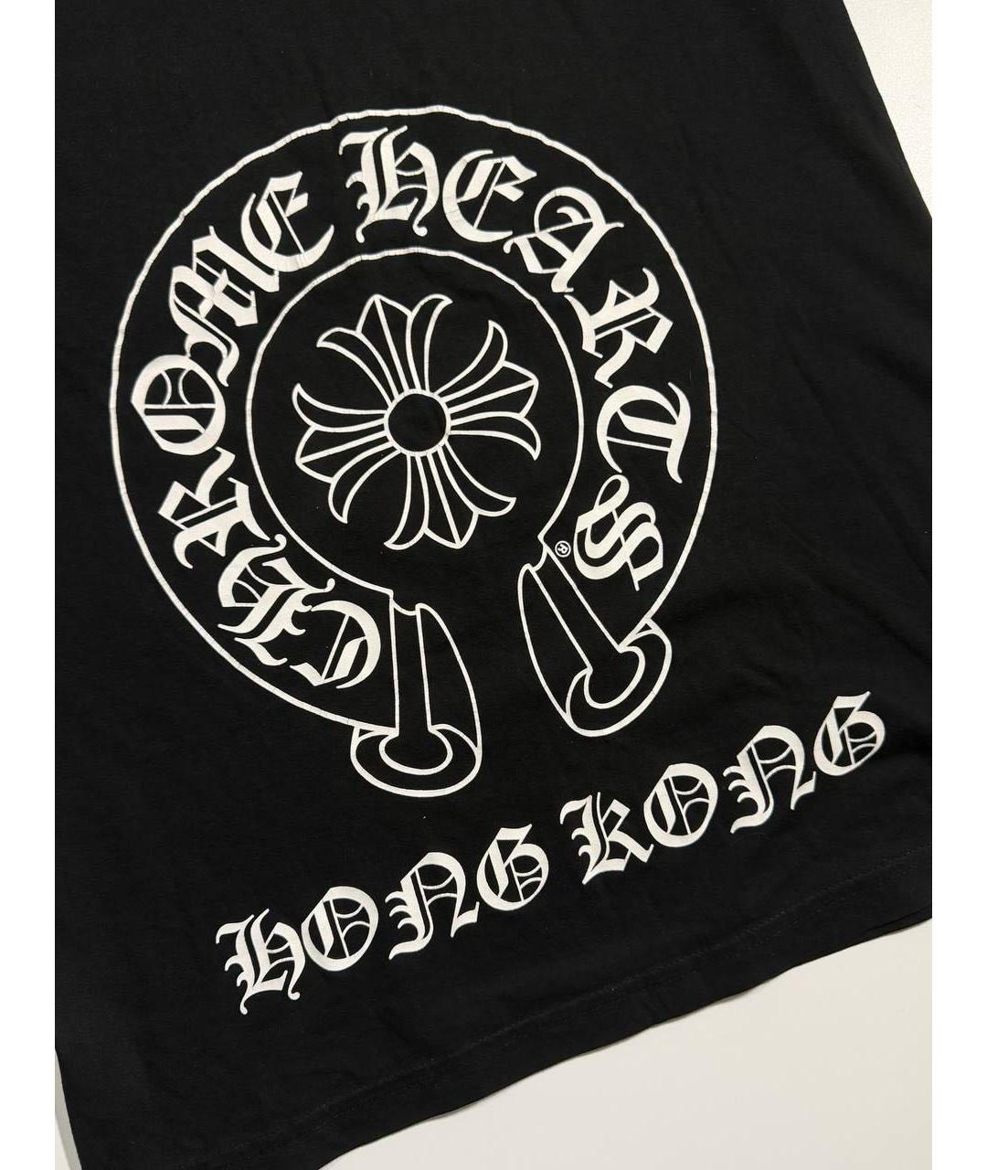 CHROME HEARTS Черная хлопковая футболка, фото 4