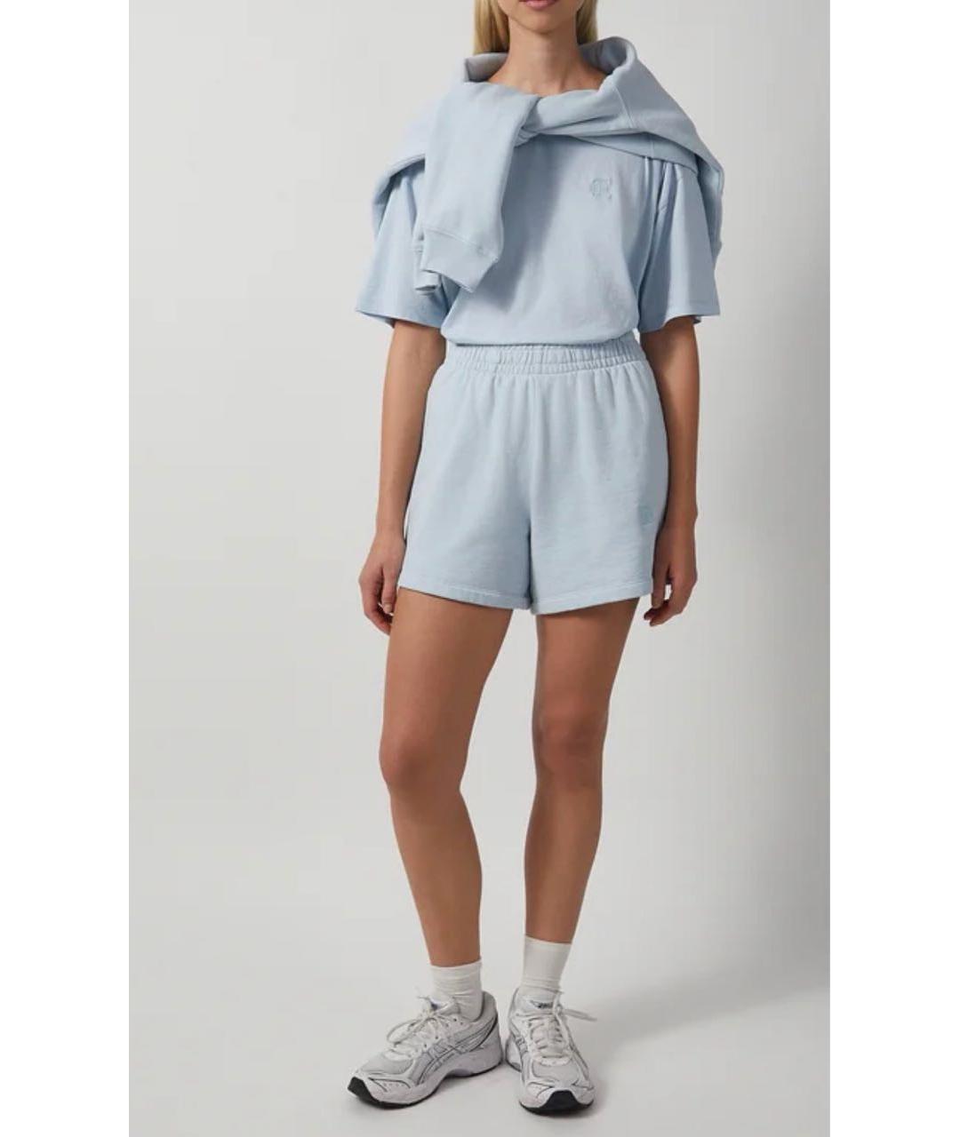 ANINE BING Голубые хлопковые шорты, фото 3