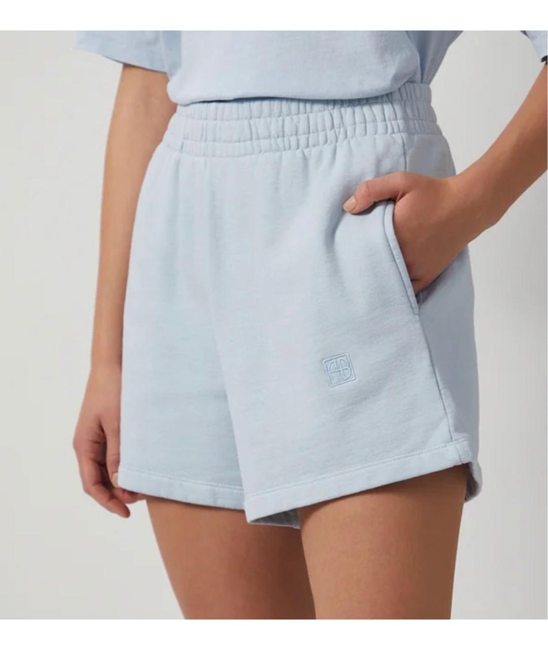 ANINE BING Голубые хлопковые шорты, фото 5