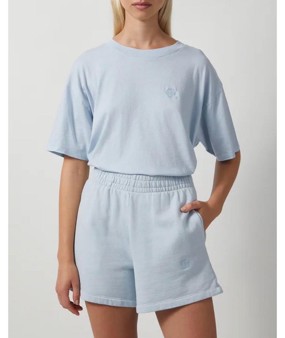 ANINE BING Голубые хлопковые шорты, фото 2